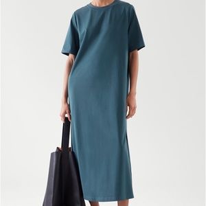 COS OVERSIZED T-SHIRT DRESS - Teal